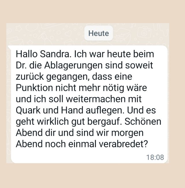 Kundenrezession nach energetischer Behandlung- Knieschmerzen nach OP