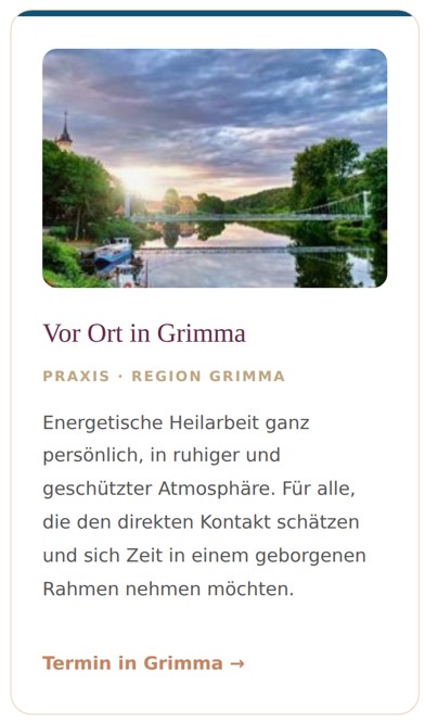 Grimma - Hauptstandort sankirei Grimma - Hauptstandort für eine energetische Behandlung
